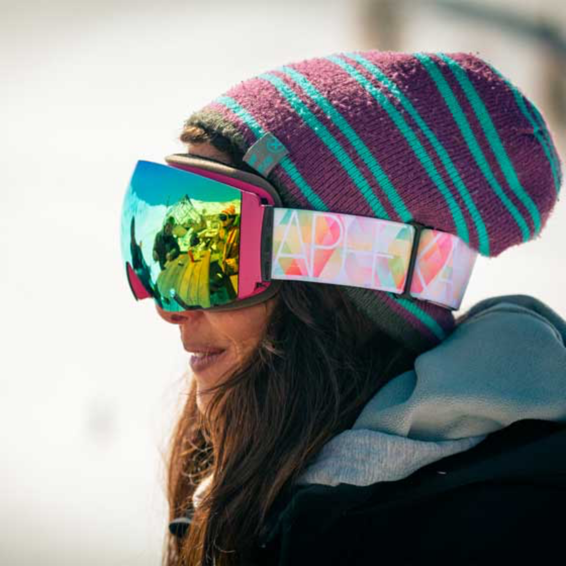 styx strawberry and revo blue lens with straps