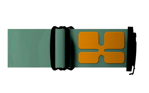 Unicolor Green and orange removable Strap for Aphex's Goggles